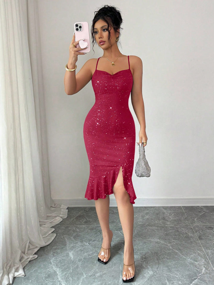 Rochie midi SHEIN, roșu