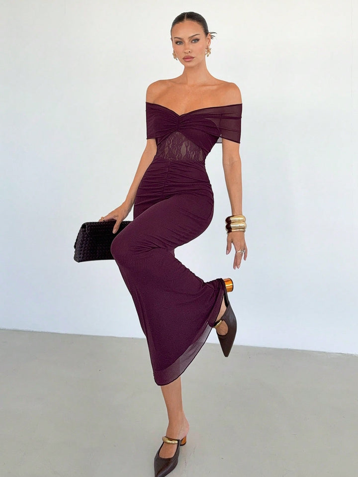 Rochie maxi SHEIN, vișiniu