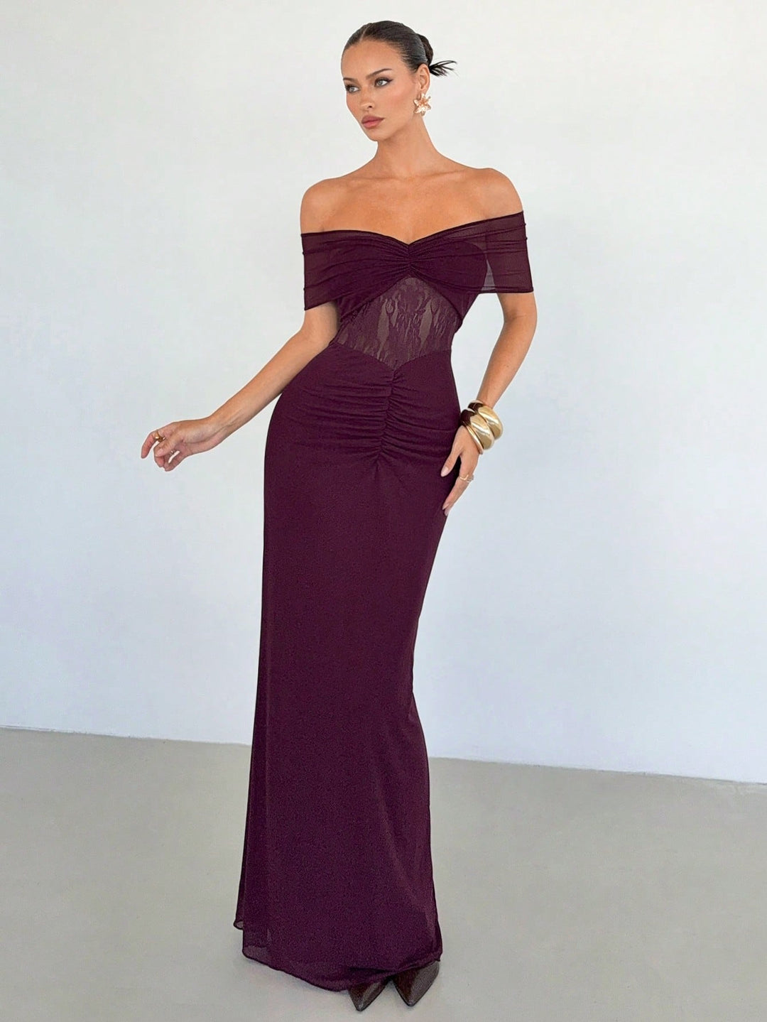 Rochie maxi SHEIN, vișiniu