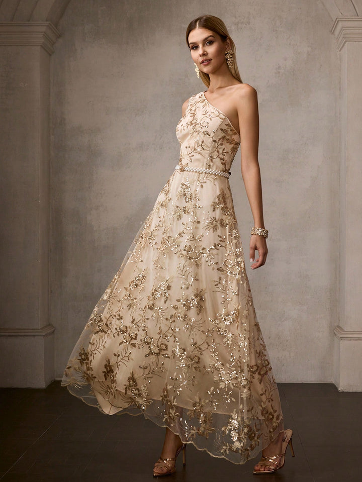 Rochie de ocazie SHEIN, bej