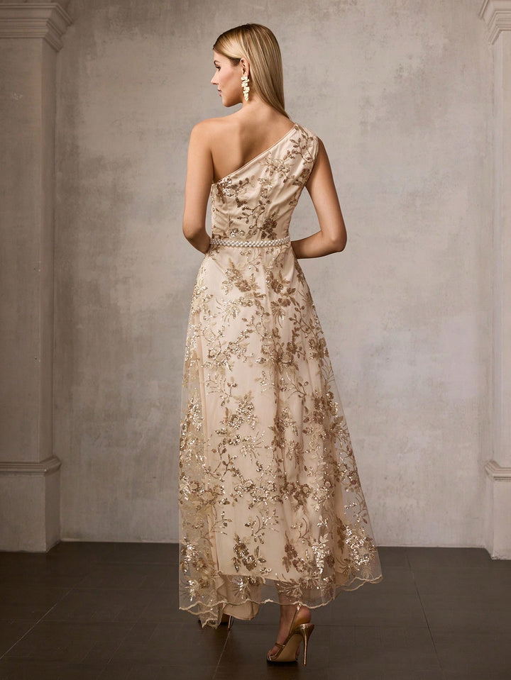 Rochie de ocazie SHEIN, bej