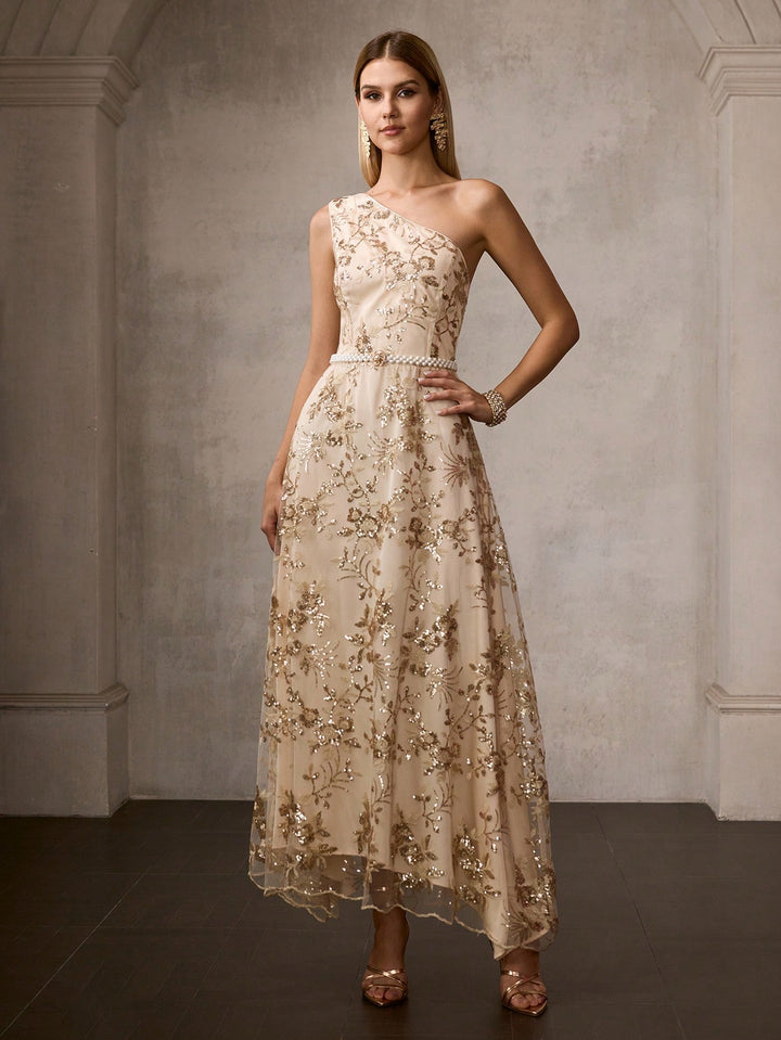Rochie de ocazie SHEIN, bej