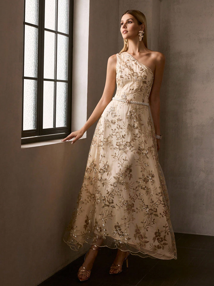 Rochie de ocazie SHEIN, bej