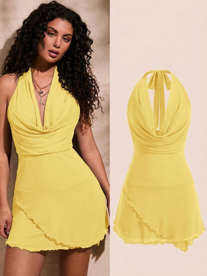Rochie scurtă SHEIN, galben