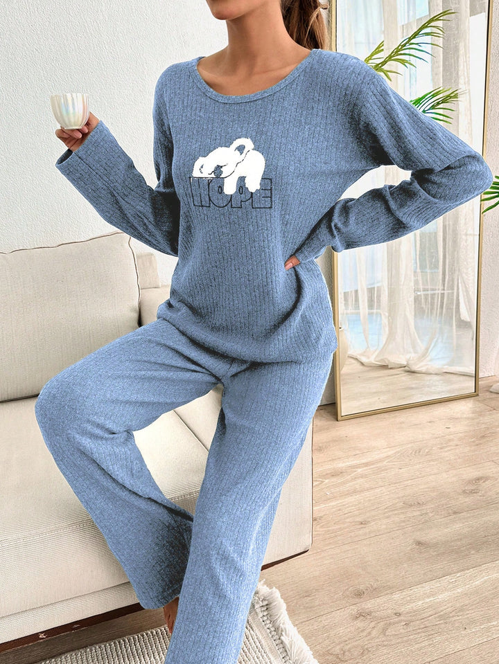Compleu pijamale SHEIN, albastru
