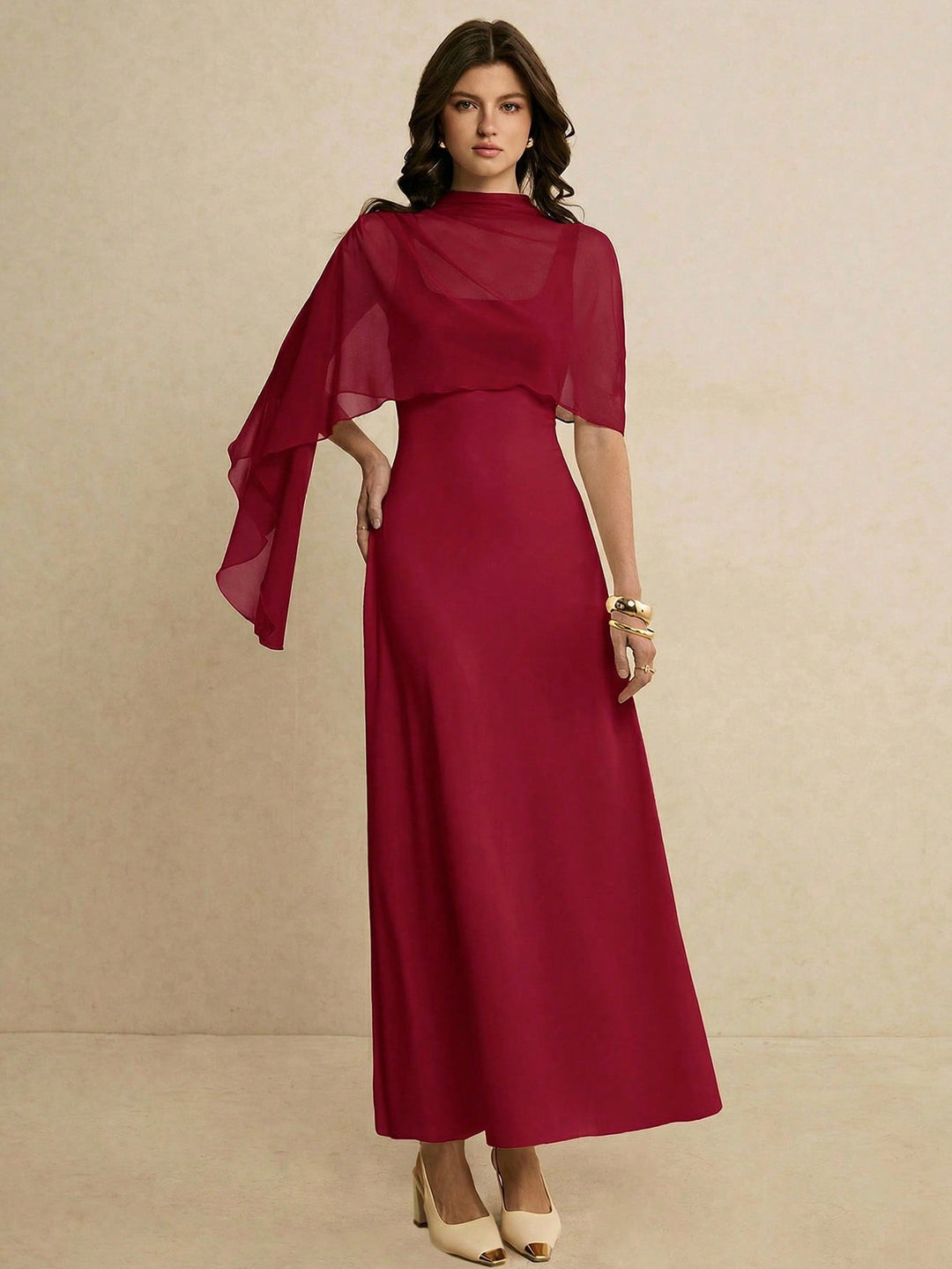 Rochie maxi SHEIN, vișiniu