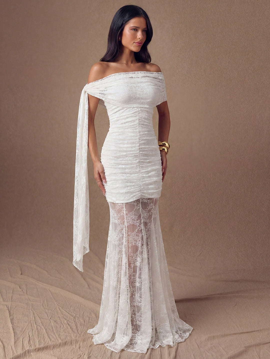 Rochie maxi SHEIN, alb