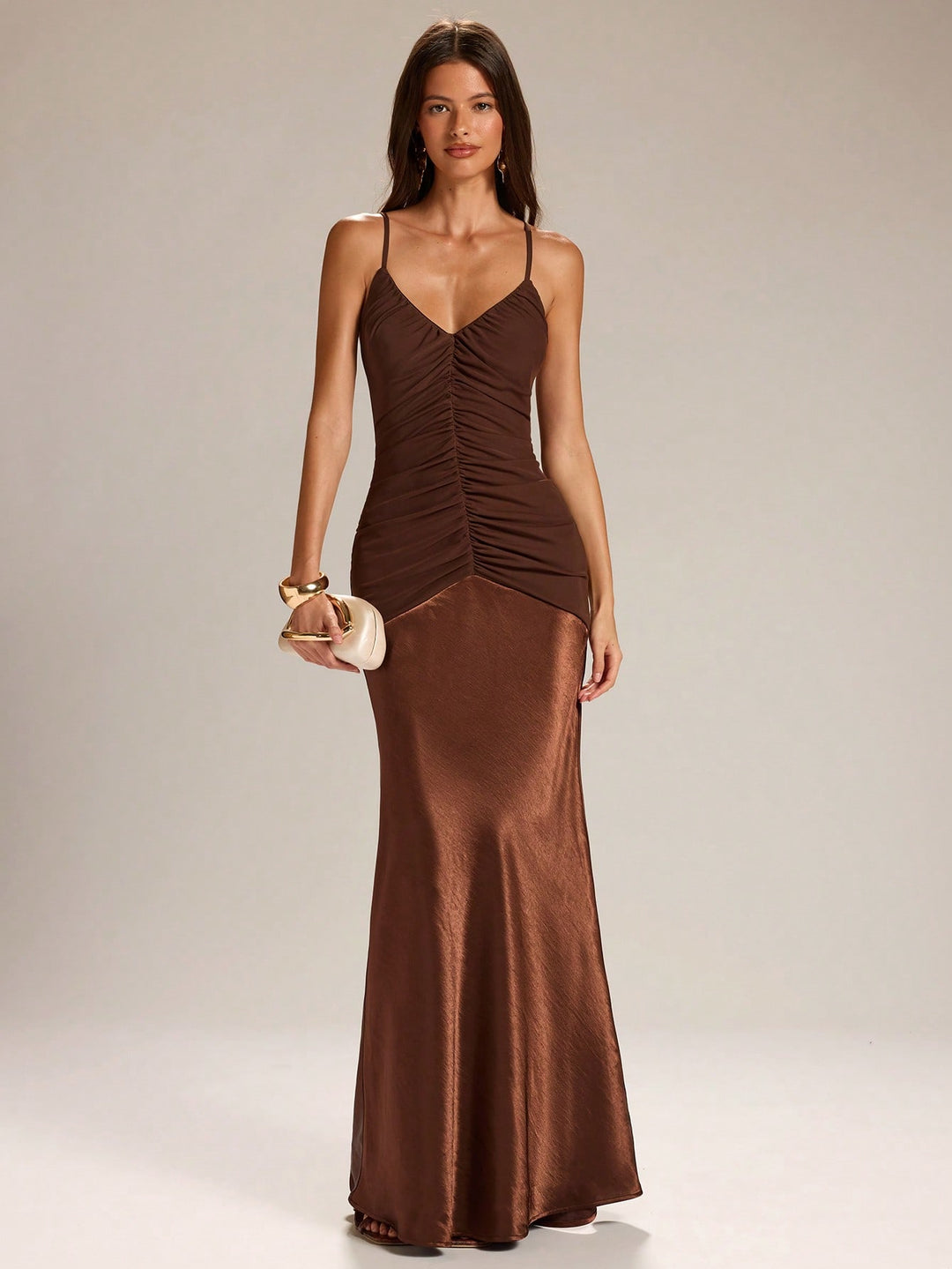 SHEIN maxi ruha, barna
