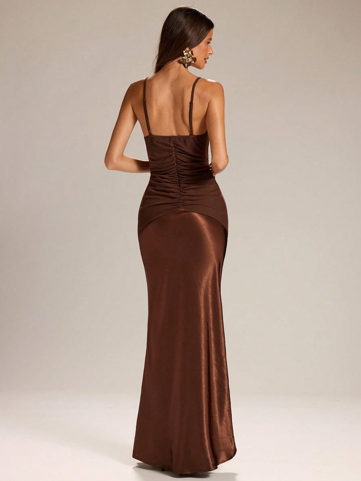 SHEIN maxi ruha, barna