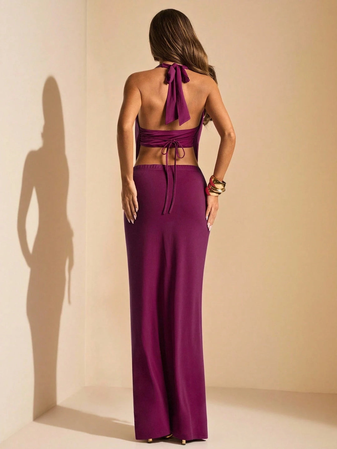 Rochie maxi SHEIN, roz