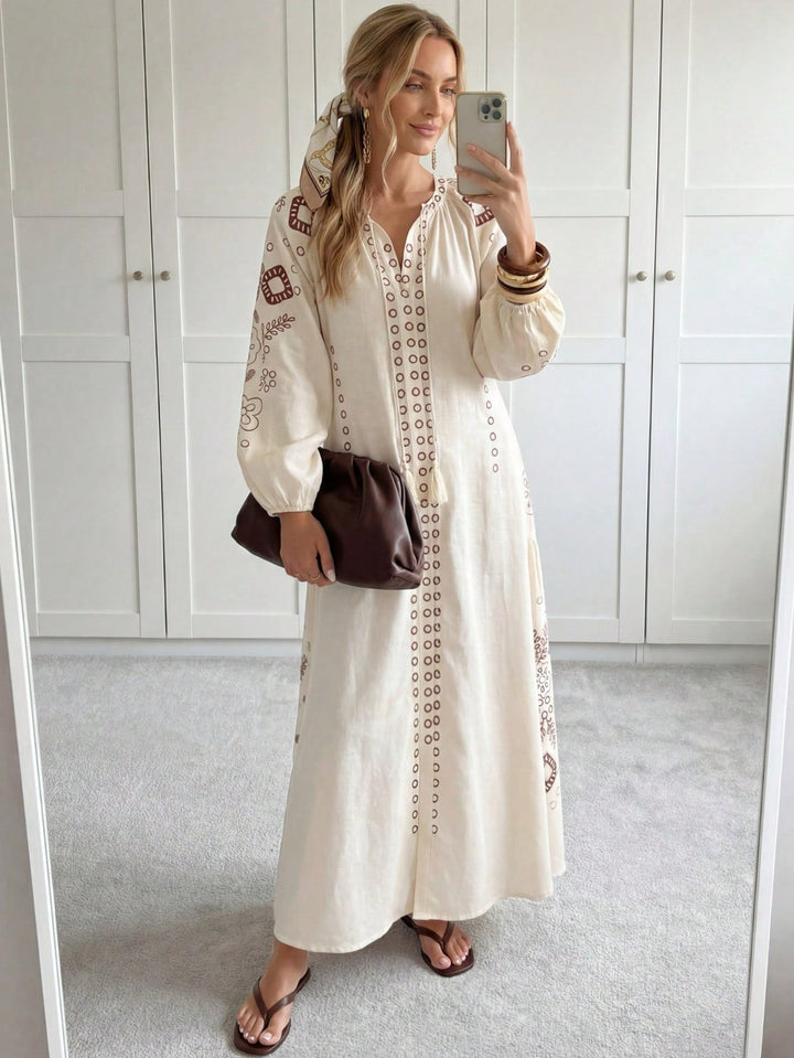 SHEIN maxi ruha, bézs