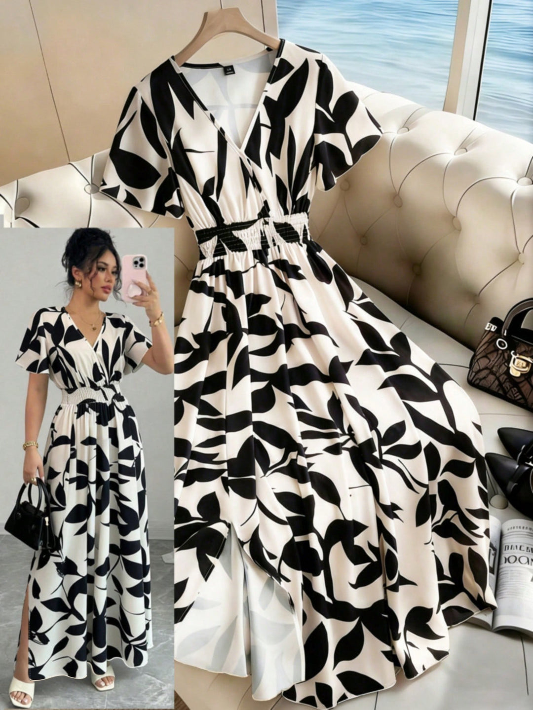 Rochie maxi SHEIN, mix culori