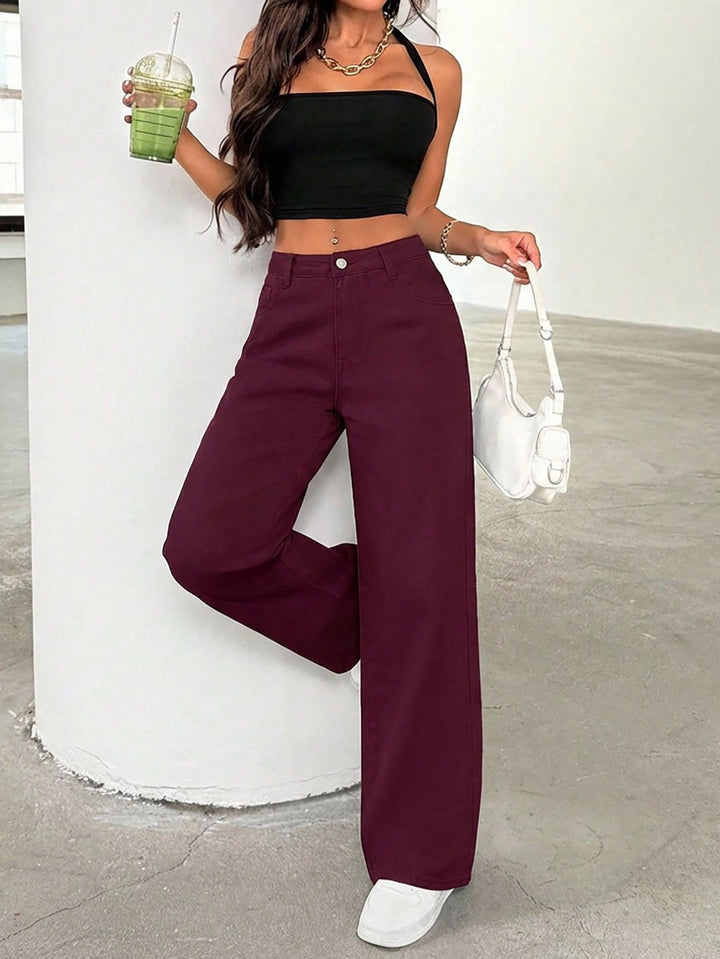 Jeans SHEIN, vișiniu