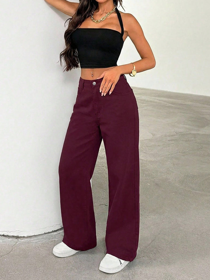 Jeans SHEIN, vișiniu