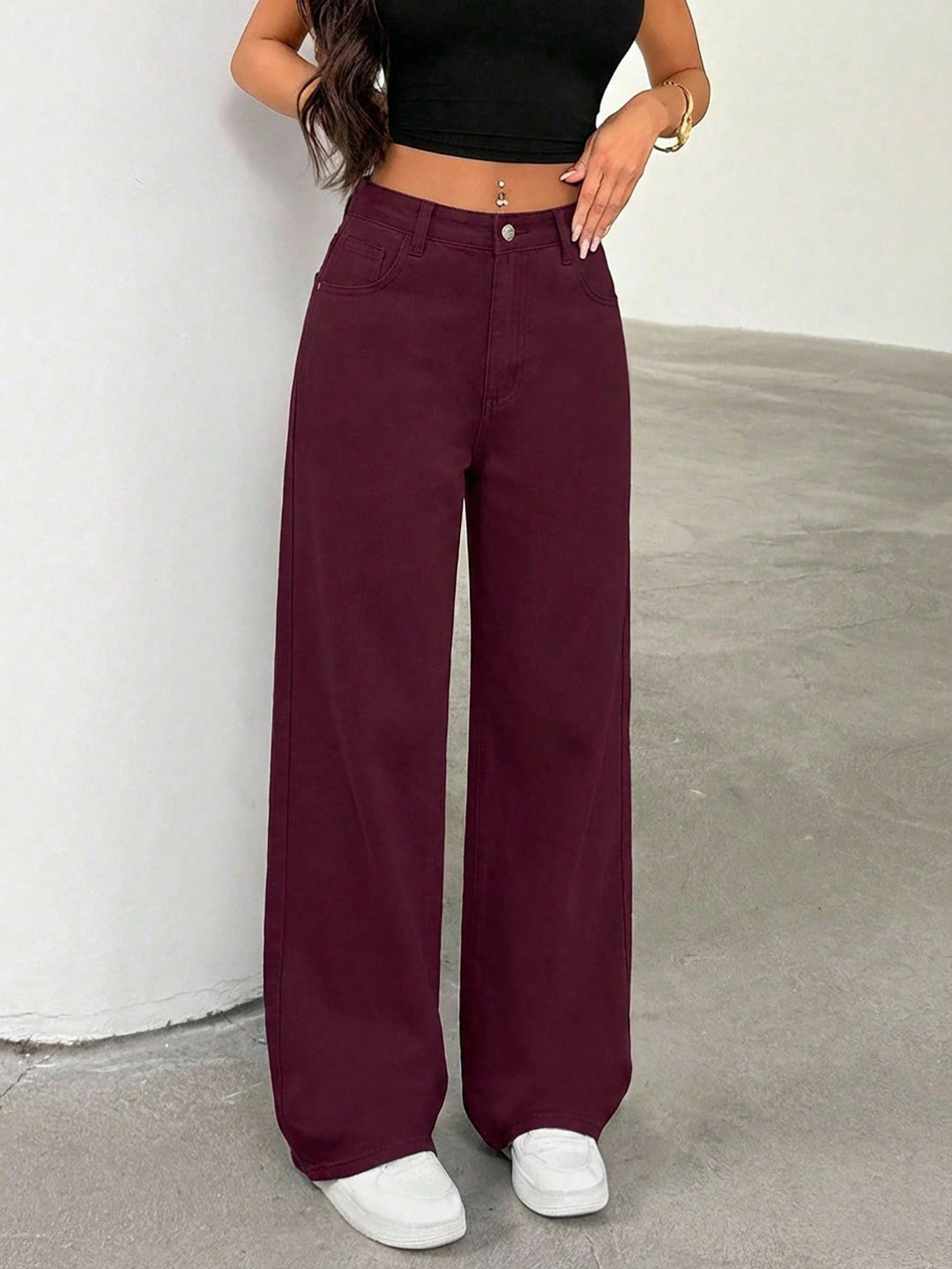 Jeans SHEIN, vișiniu