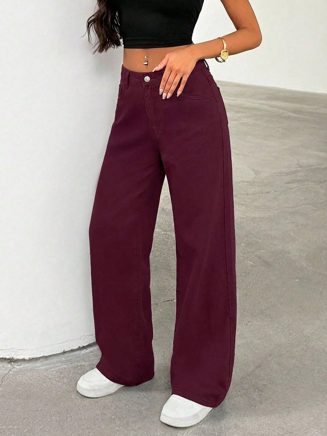 Jeans SHEIN, vișiniu