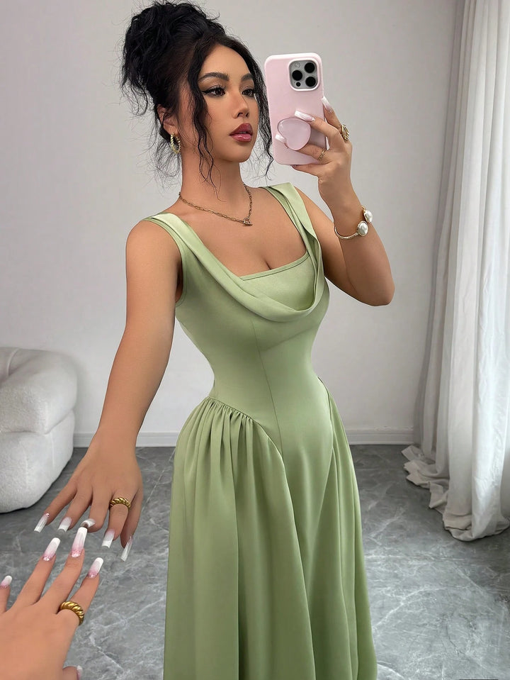Rochie midi SHEIN, verde