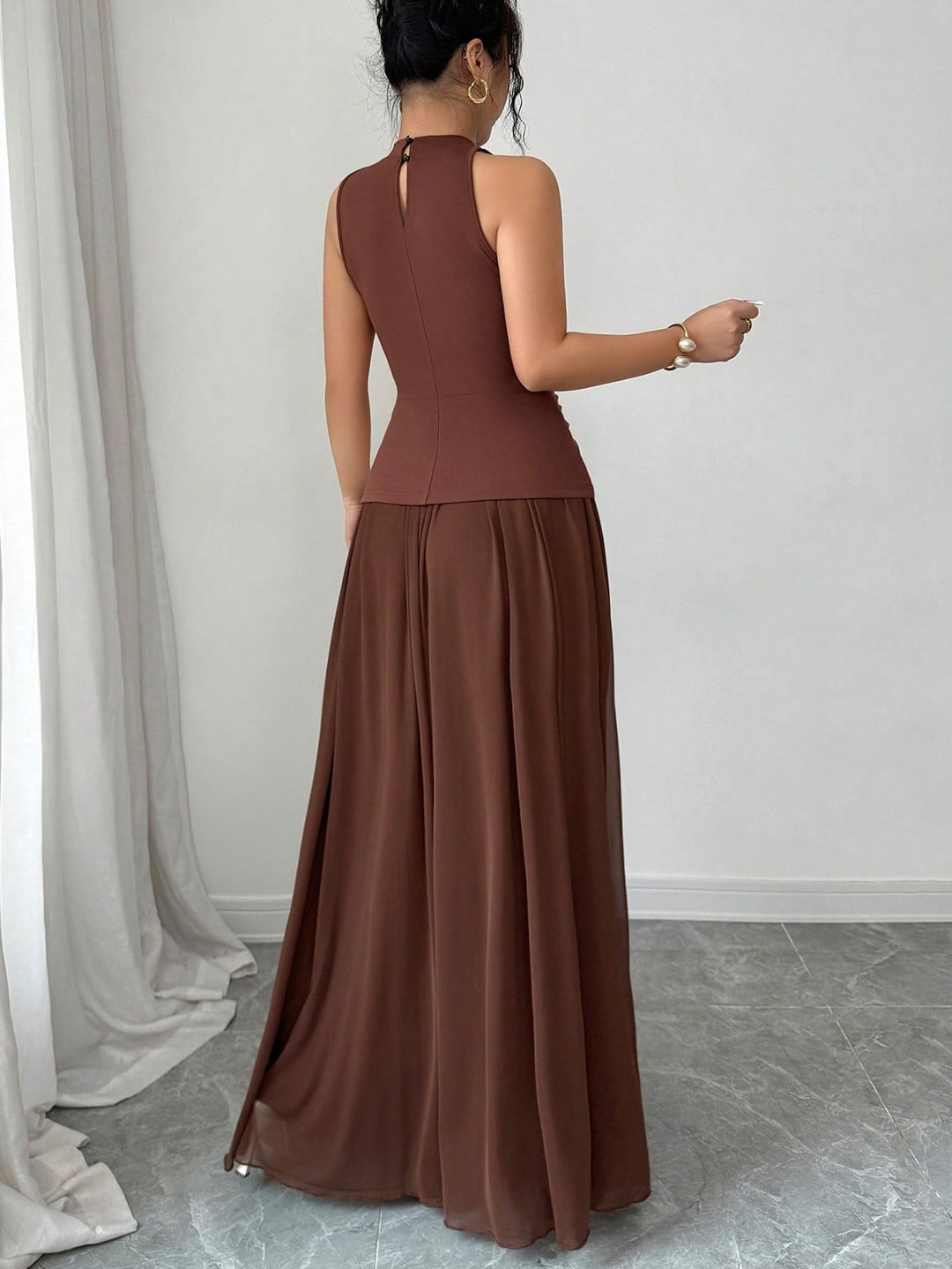 Rochie maxi SHEIN, maro