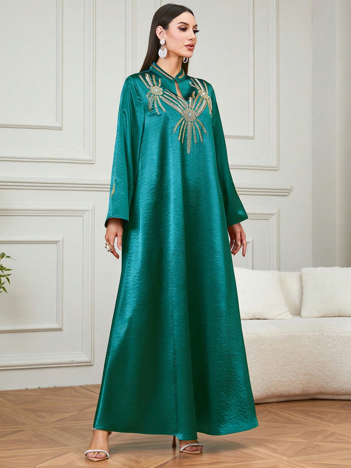 Set caftan și jalabiya SHEIN, verde