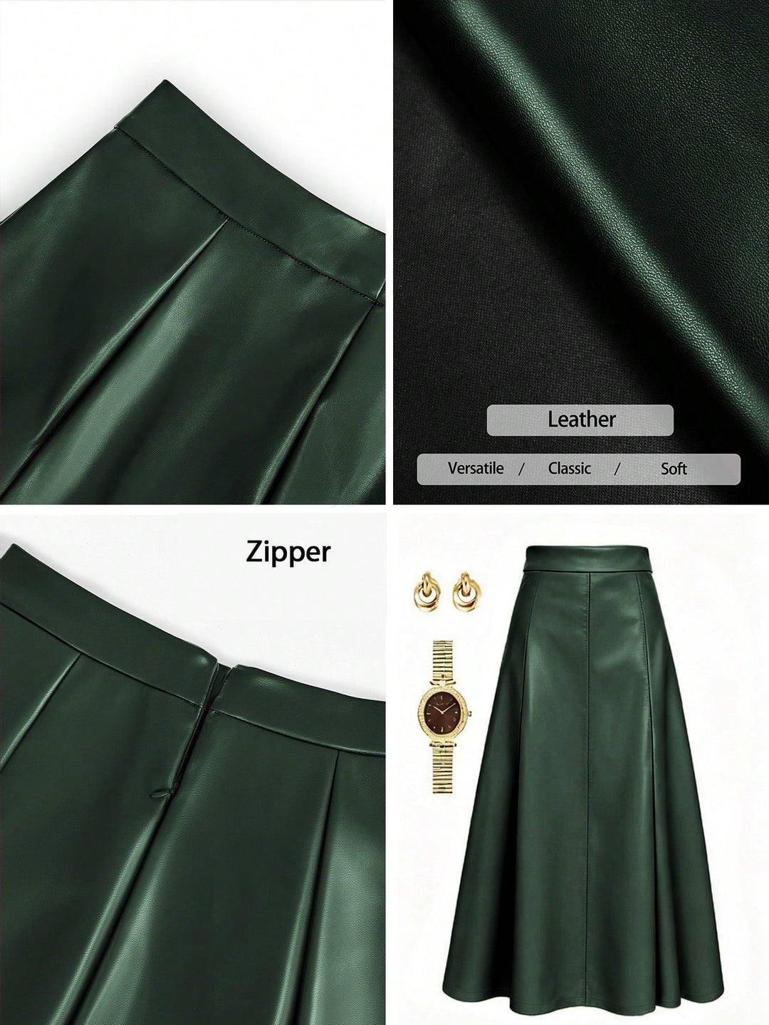 SHEIN maxi szoknya, zöld