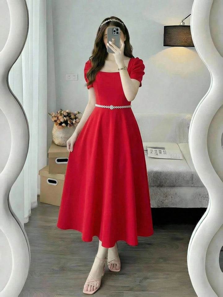 Rochie midi SHEIN, roșu