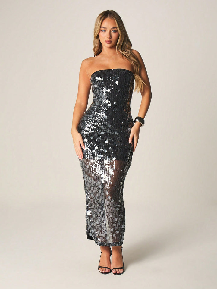 SHEIN maxi ruha, fekete