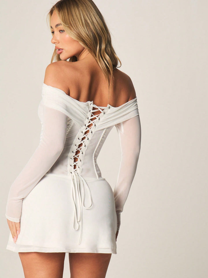 Rochie mini SHEIN, alb