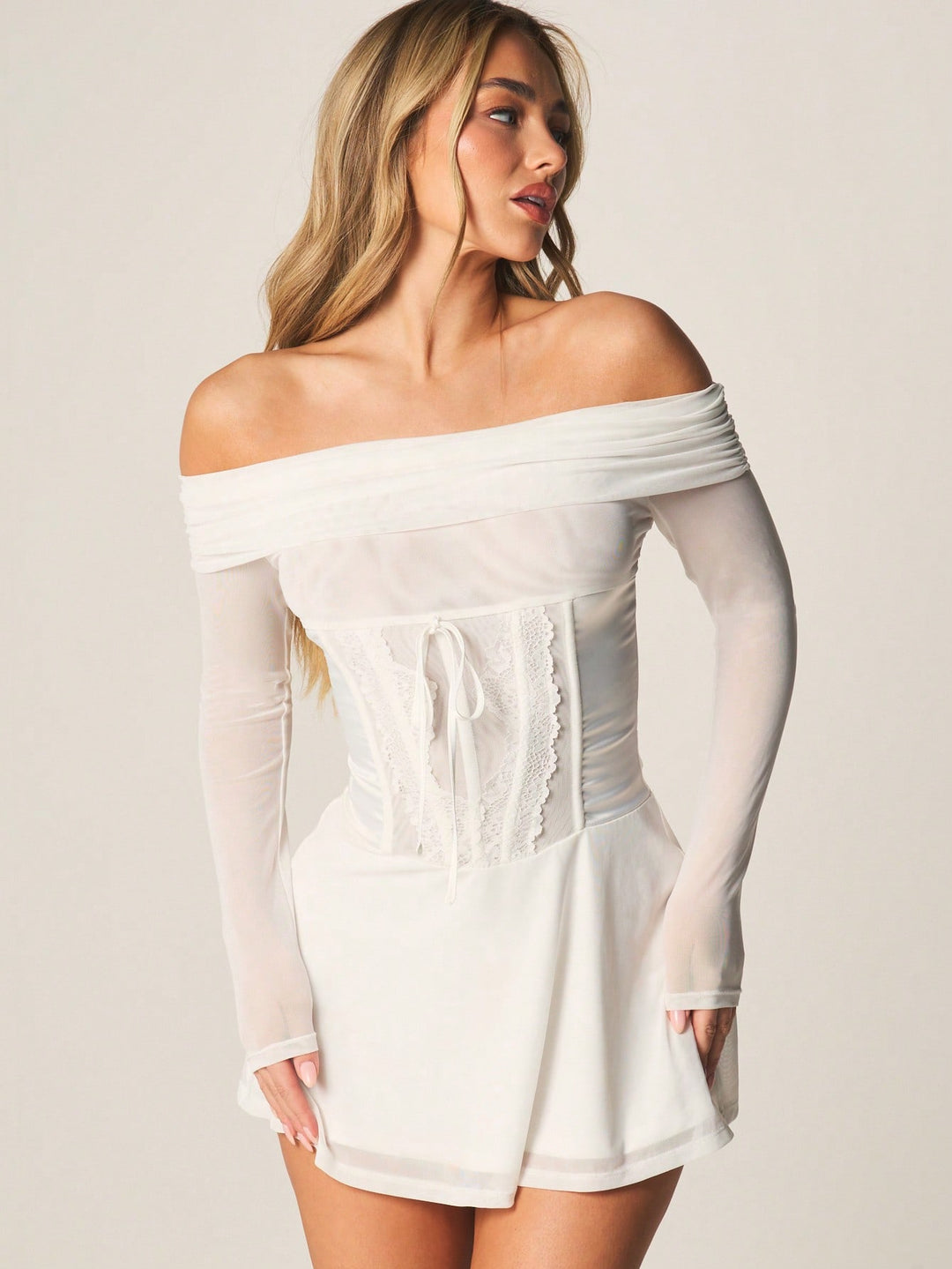 Rochie mini SHEIN, alb