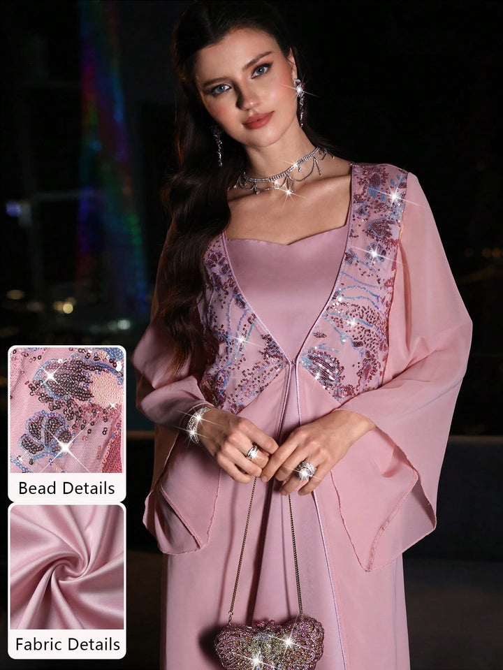 Rochie maxi SHEIN, roz