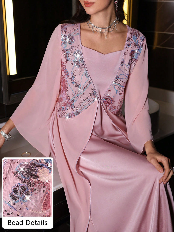 Rochie maxi SHEIN, roz