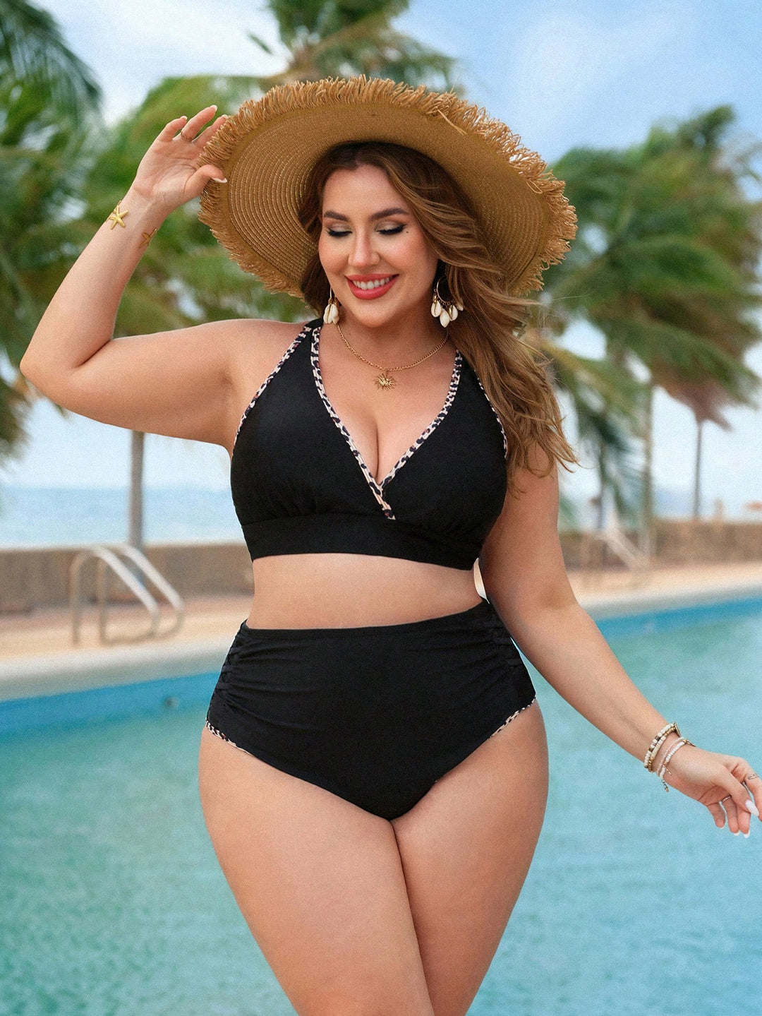 Set bikini de baie SHEIN, negru