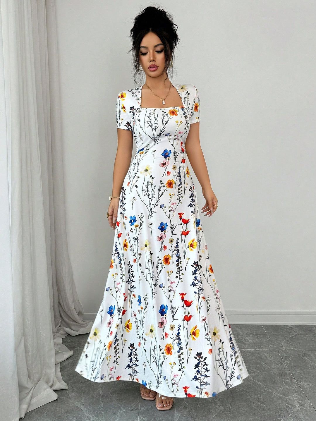 Rochie maxi SHEIN, alb