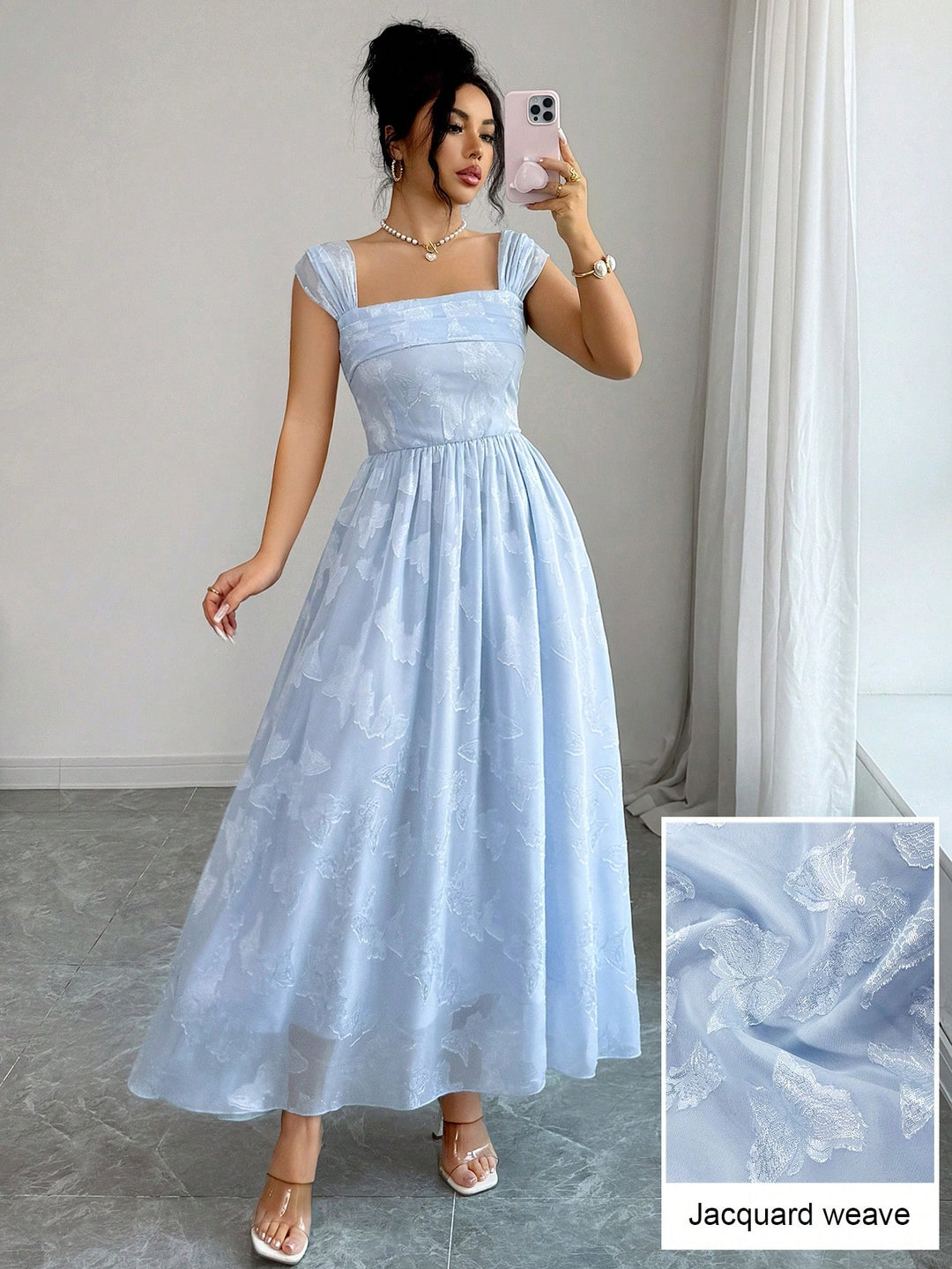 Rochie maxi SHEIN, albastru