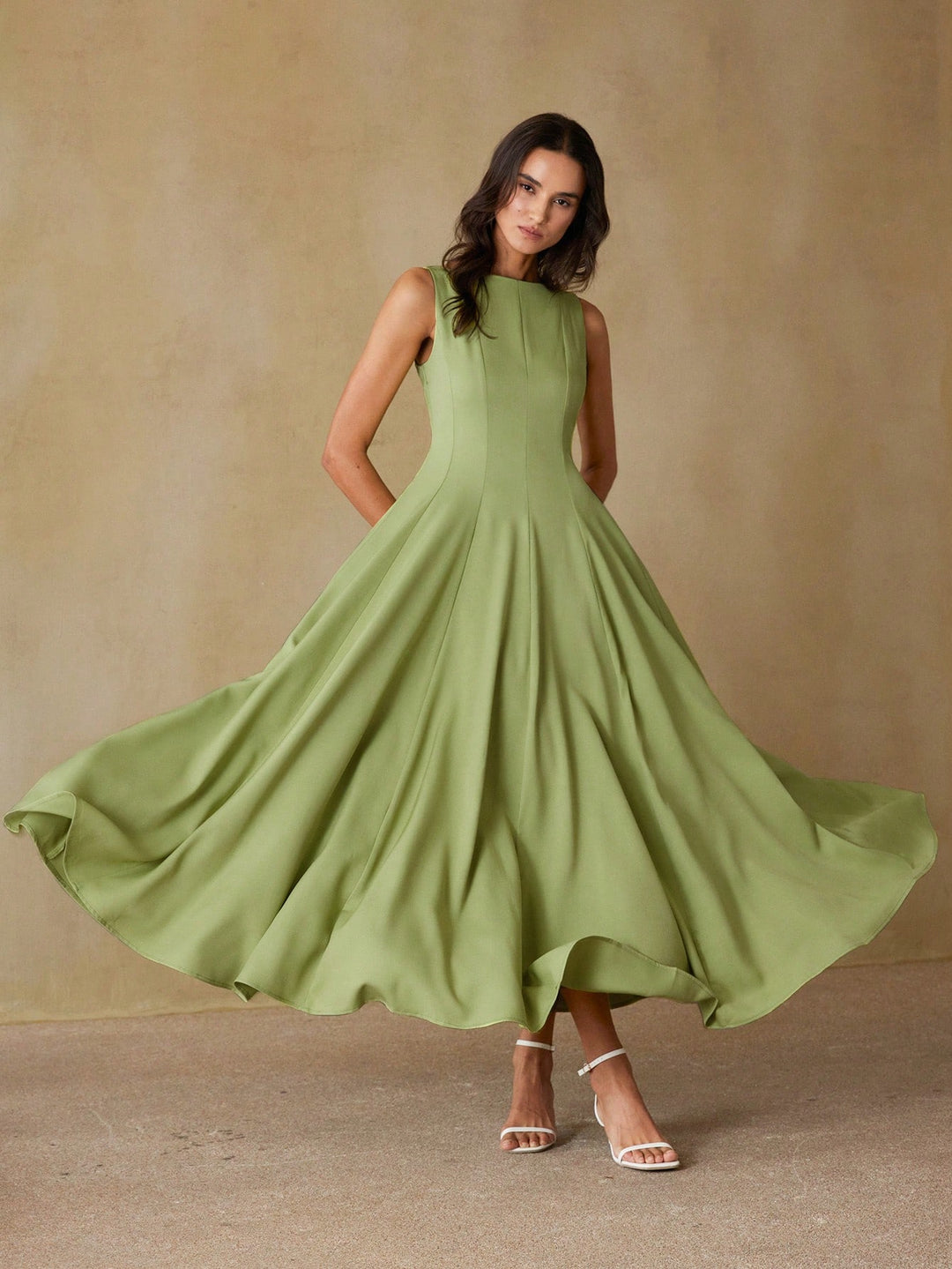 Rochie maxi SHEIN, verde