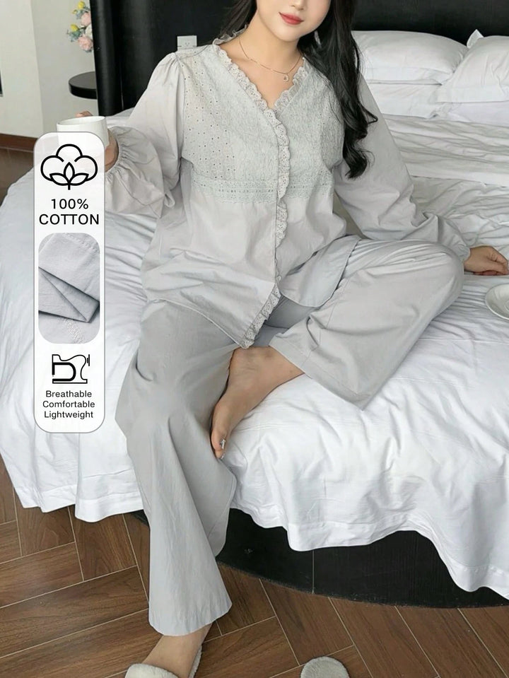 Compleu pijamale SHEIN, gri
