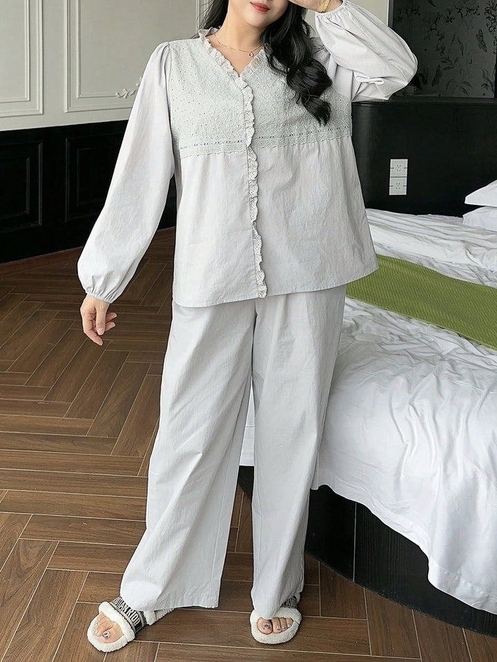 Compleu pijamale SHEIN, gri