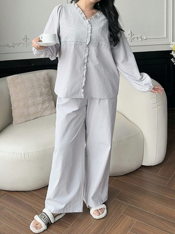 Compleu pijamale SHEIN, gri