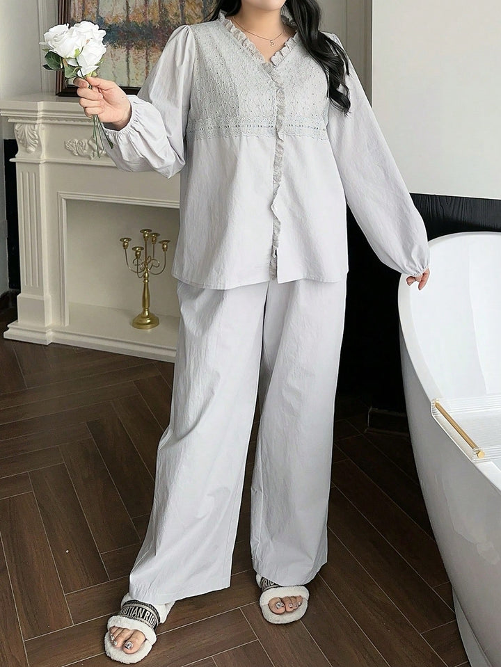 Compleu pijamale SHEIN, gri