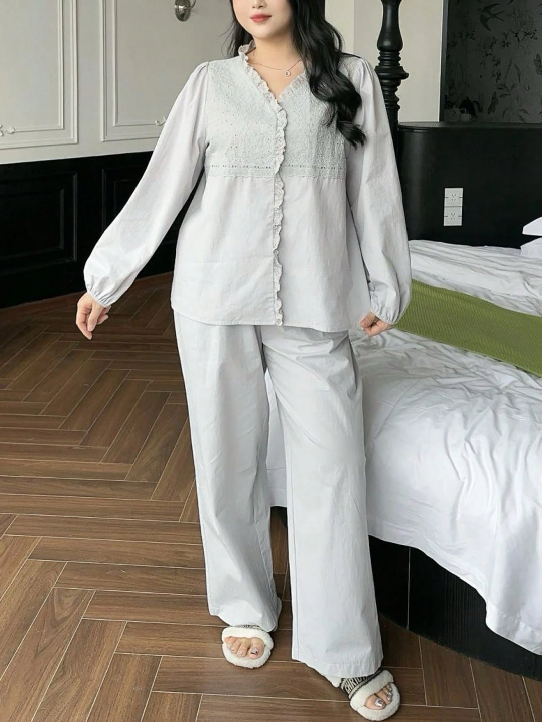 Compleu pijamale SHEIN, gri