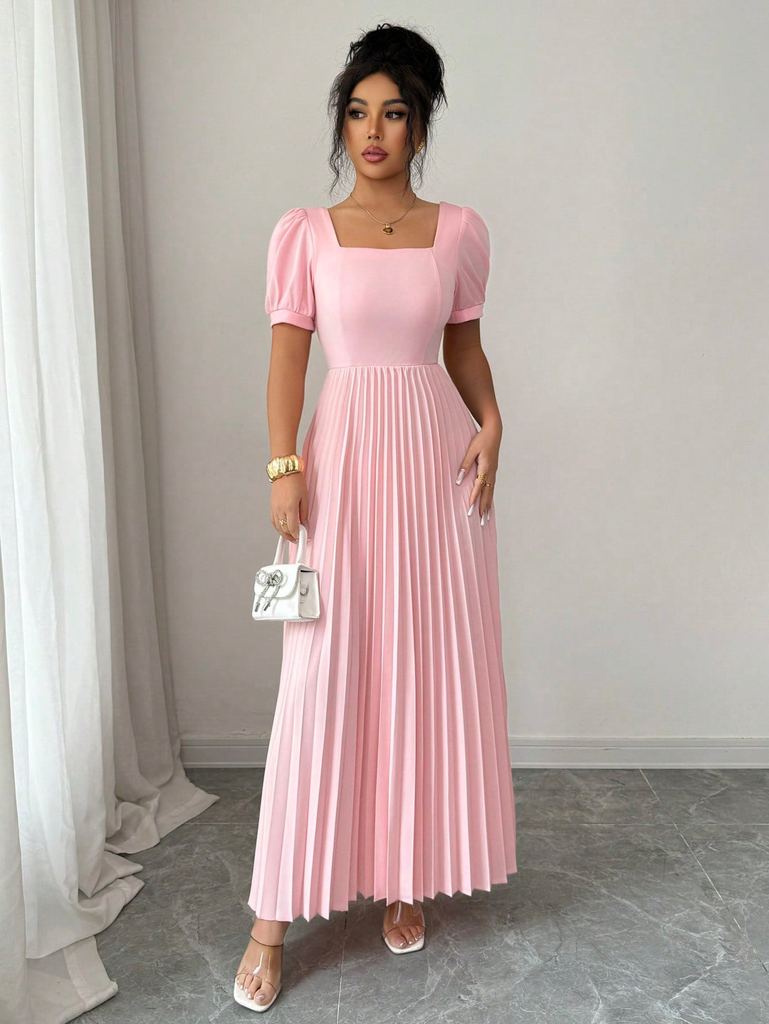 Rochie maxi SHEIN, roz