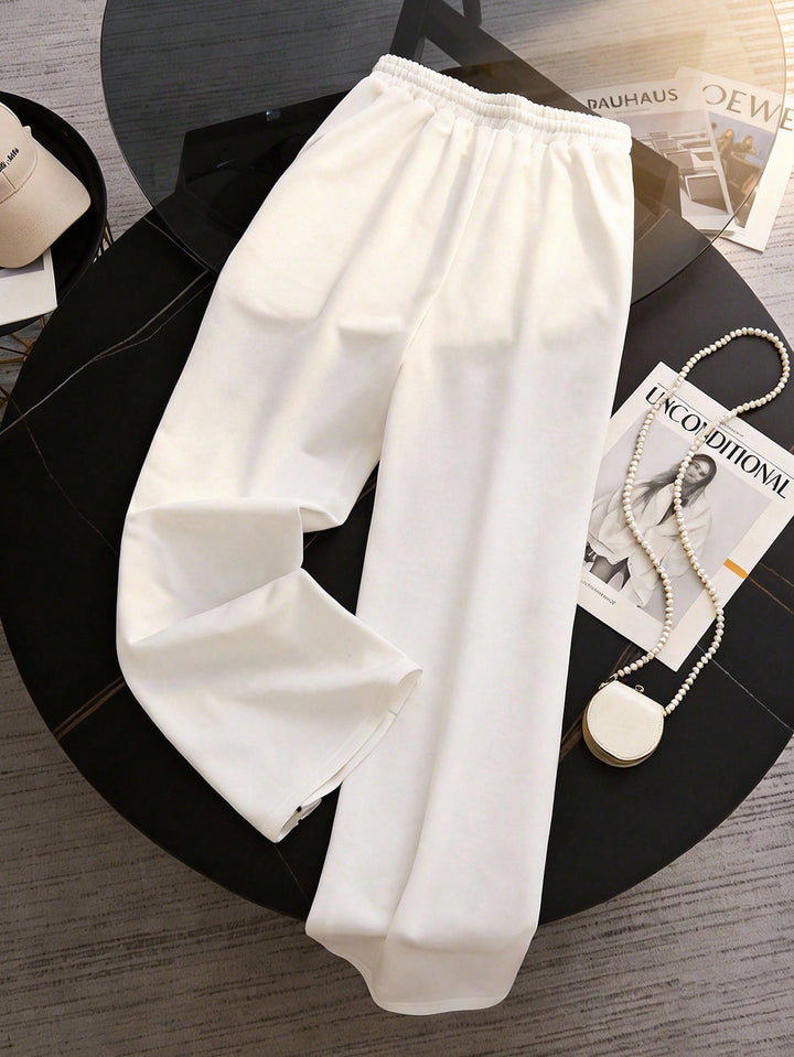 Pantaloni SHEIN, alb