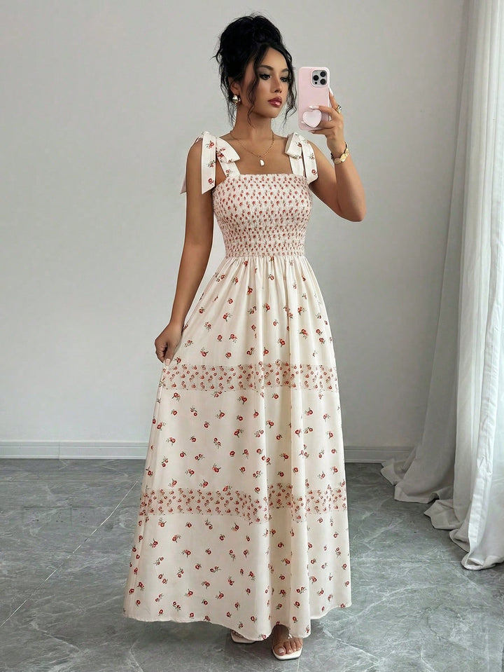 SHEIN bézs maxi ruha