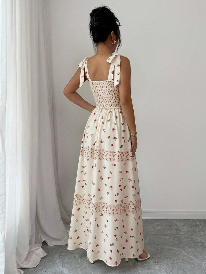 SHEIN bézs maxi ruha