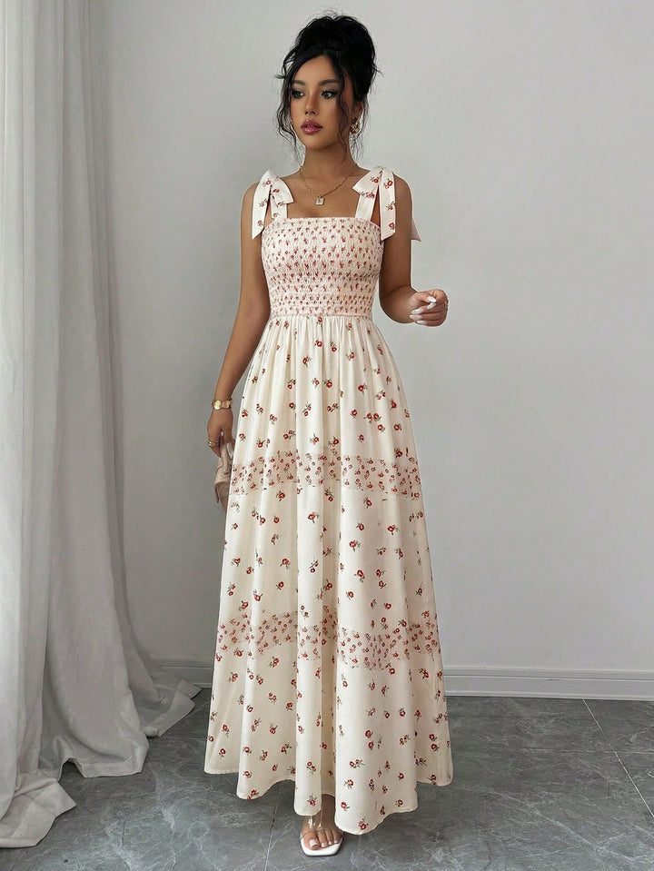 SHEIN bézs maxi ruha