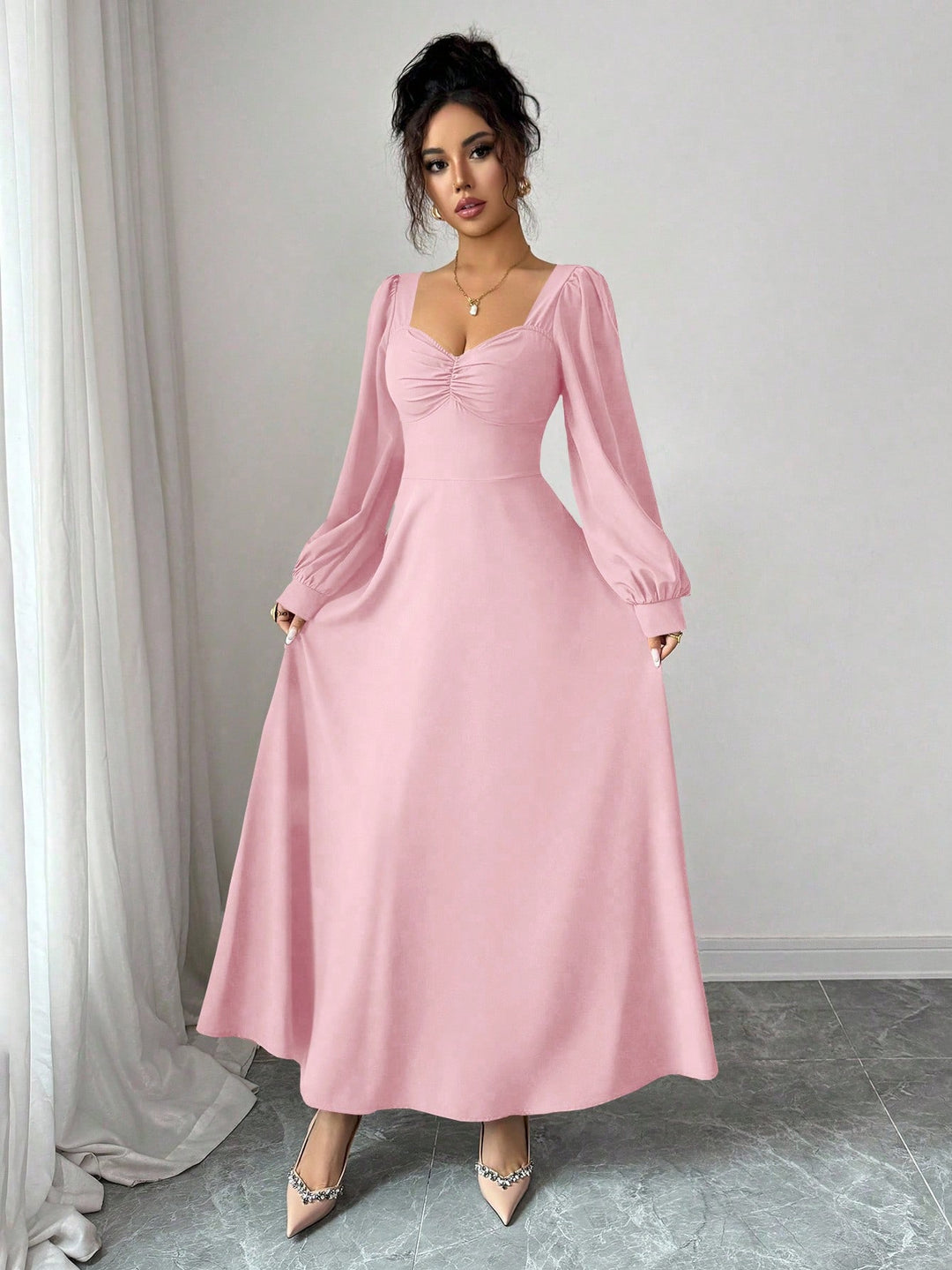 Rochie maxi SHEIN, roz