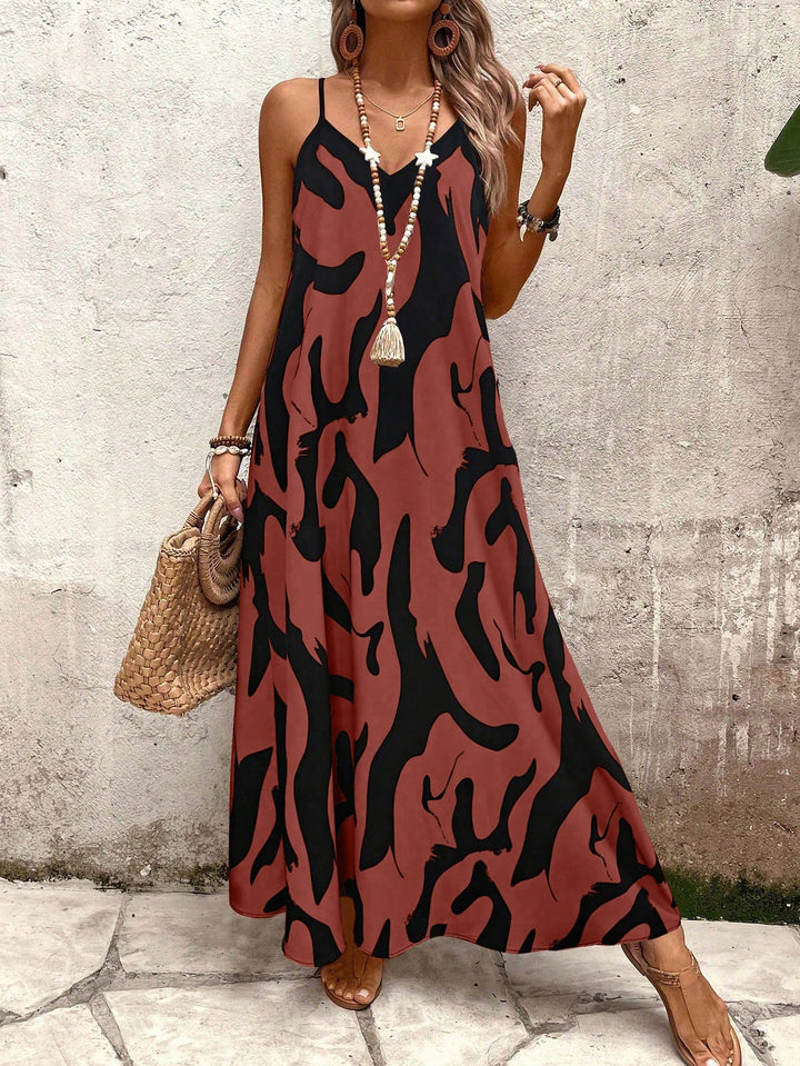 Rochie maxi SHEIN, maro