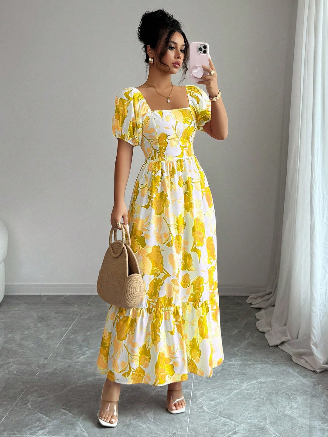 Rochie maxi SHEIN, galben
