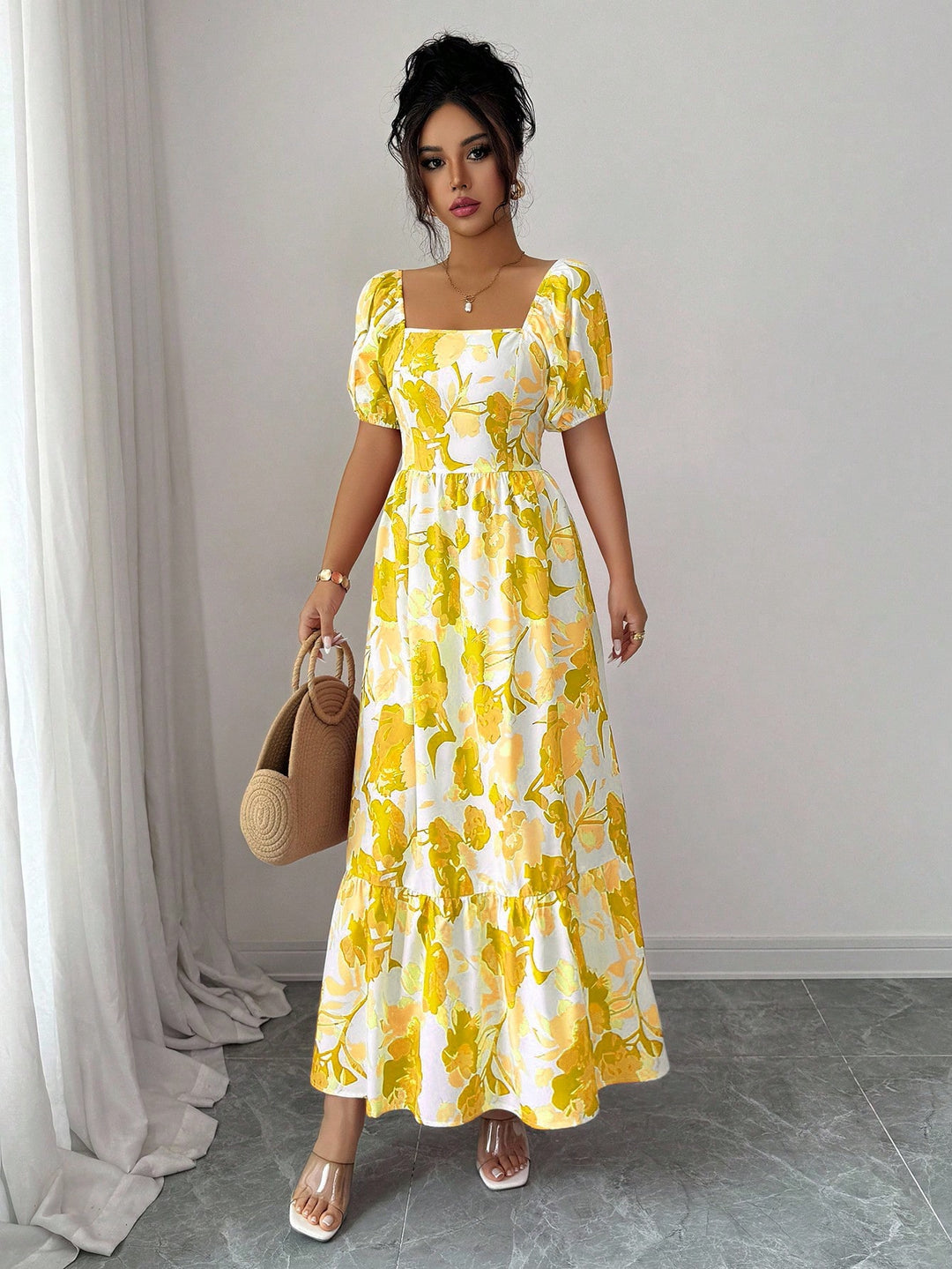 Rochie maxi SHEIN, galben