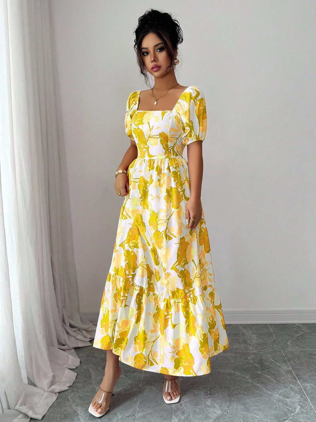 Rochie maxi SHEIN, galben