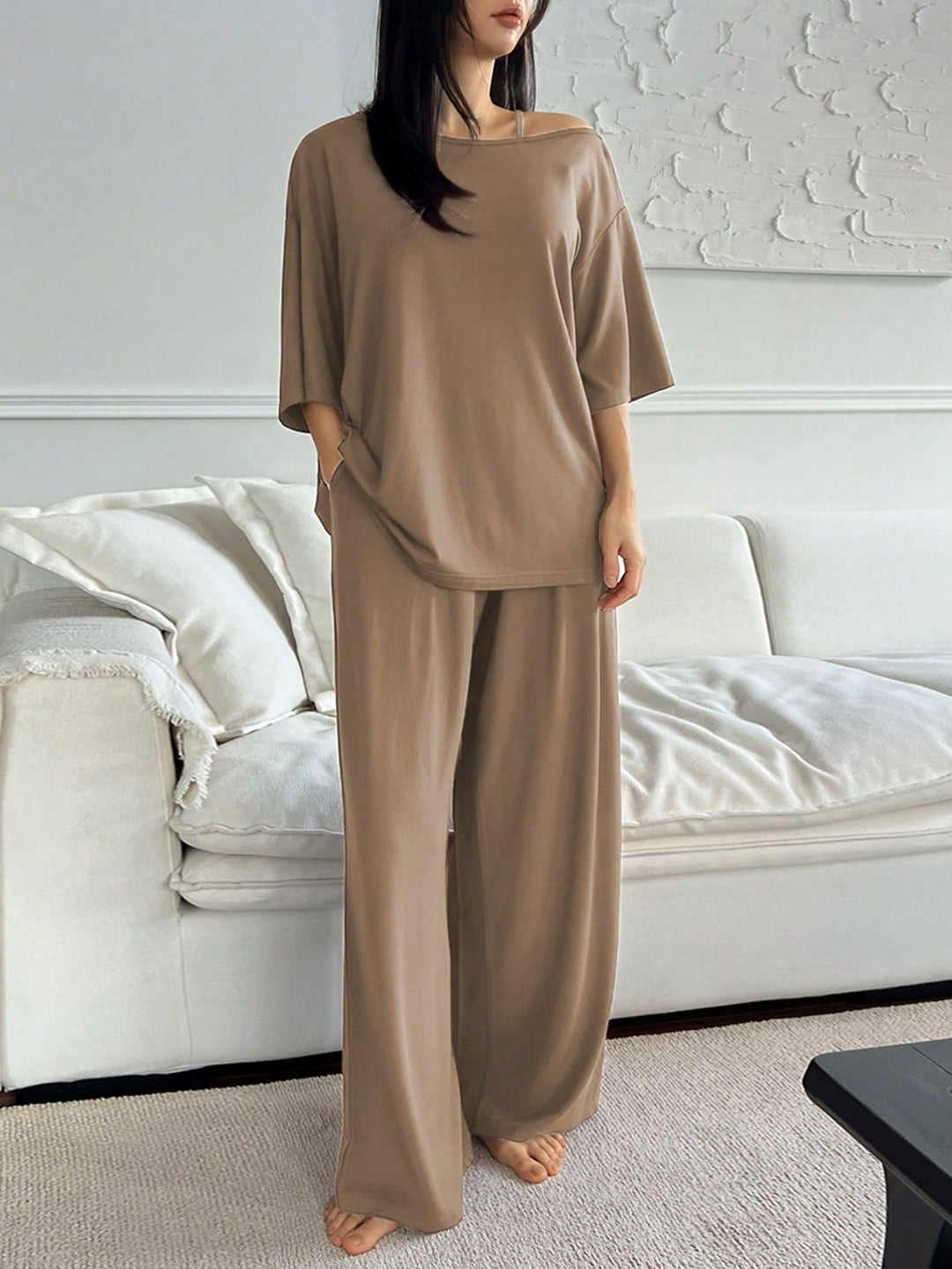 SHEIN pizsama szett, khaki